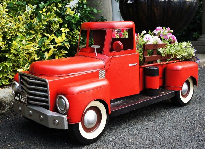 Picture of Zara Handicraft Handmade Vintage Wooden Truck for Home Decor and Play ( Brown), Size- 18 cm x 8 cm x 8 cm