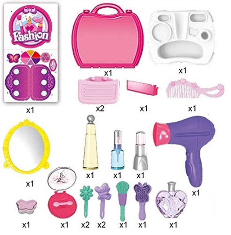 Picture of Toyshine Carry Along Beauty Set Toy with Briefcase and Accessories, (Multicolour)