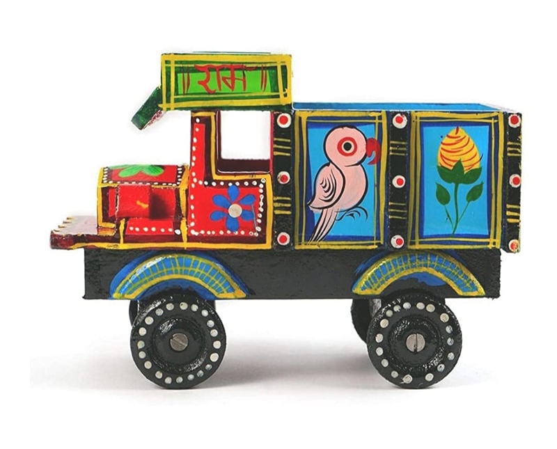 Picture of Pramod toys Truck Vehicle Wooden Toys Handmade Handpainted Push and Pull Toys for Kids Boys and Girls